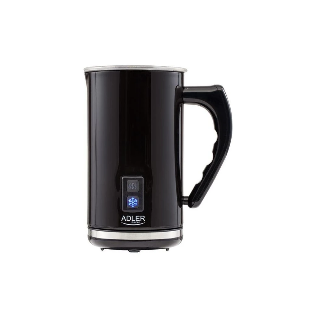 Adler Milchaufschäumer AD 4478, 500W, 115ml/240ml, Edelstahl, schwarz