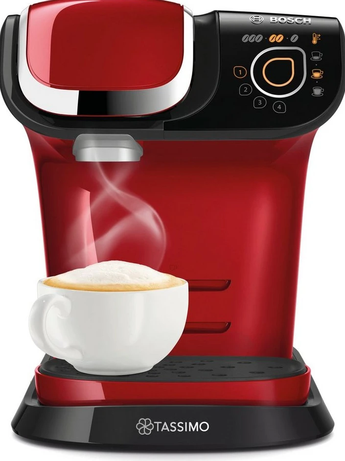 TASSIMO Kapselmaschine My Way 2 TAS6503, 1.3L, One-Touch, rot/schwarz