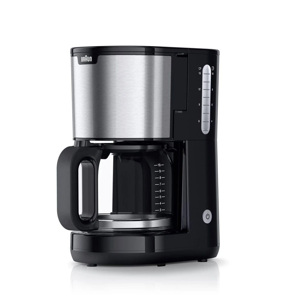 BRAUN PurShine KF 1500 BK Kaffeemaschine, 10 Tassen, Schwarz/Edelstahl