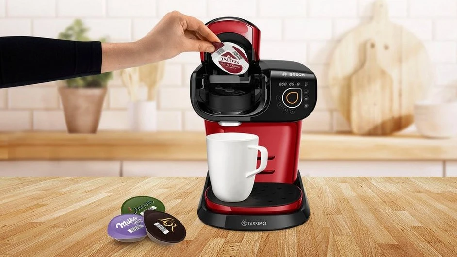 TASSIMO Kapselmaschine My Way 2 TAS6503, 1.3L, One-Touch, rot/schwarz