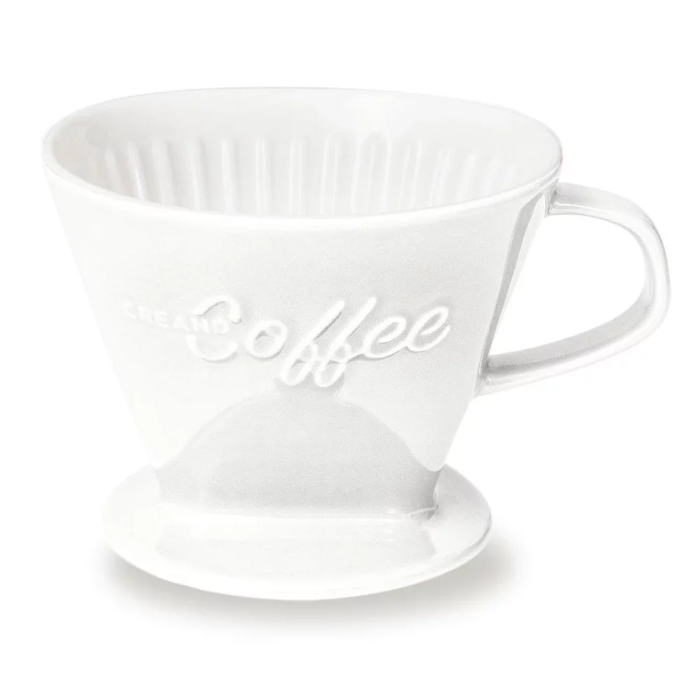 Creano Porzellan Kaffeefilter Weiß, Größe 4