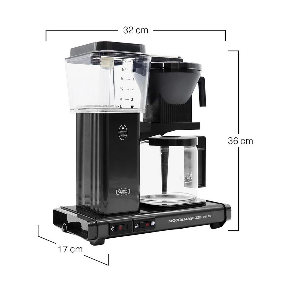 Moccamaster KBG Select Filterkaffeemaschine, 1,25 l, Schwarz