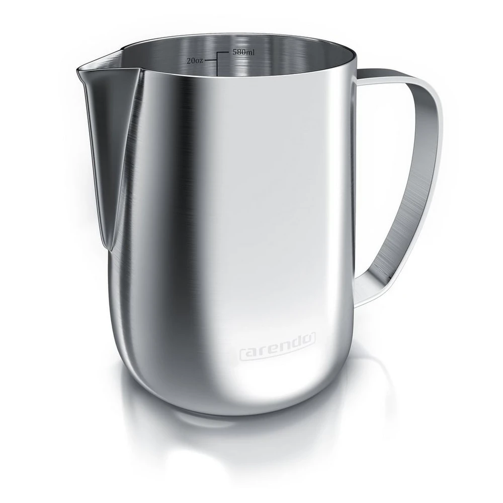 Arendo Milchkännchen, 0,6 l, Edelstahl, mit Messskala