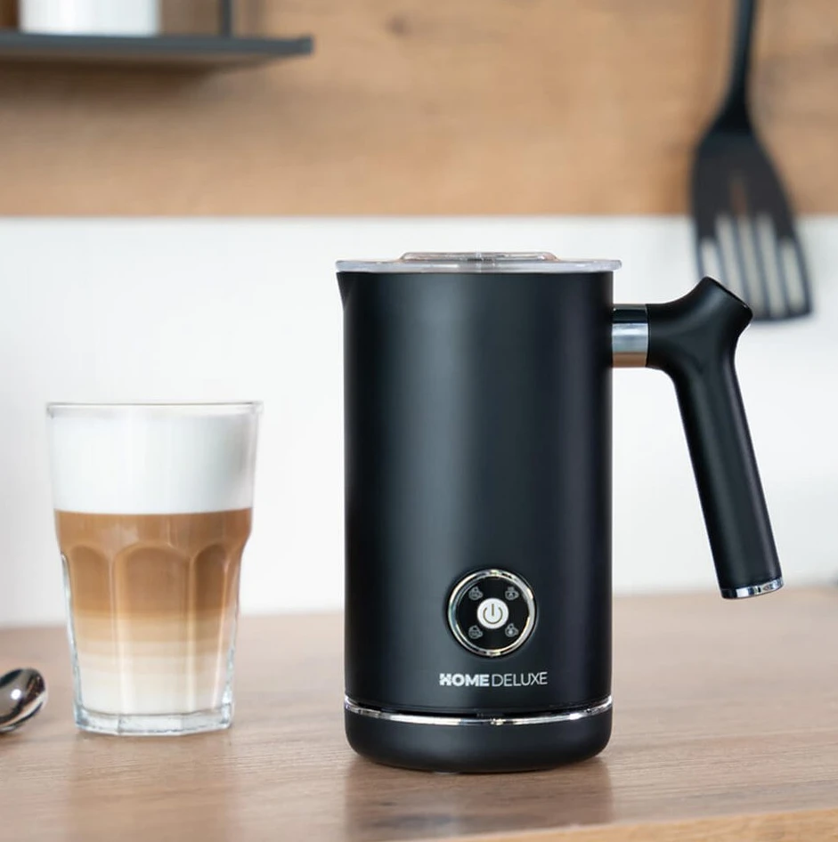 Milchaufschäumer ROYAL - Matt Schwarz, 4 in 1 Funktion