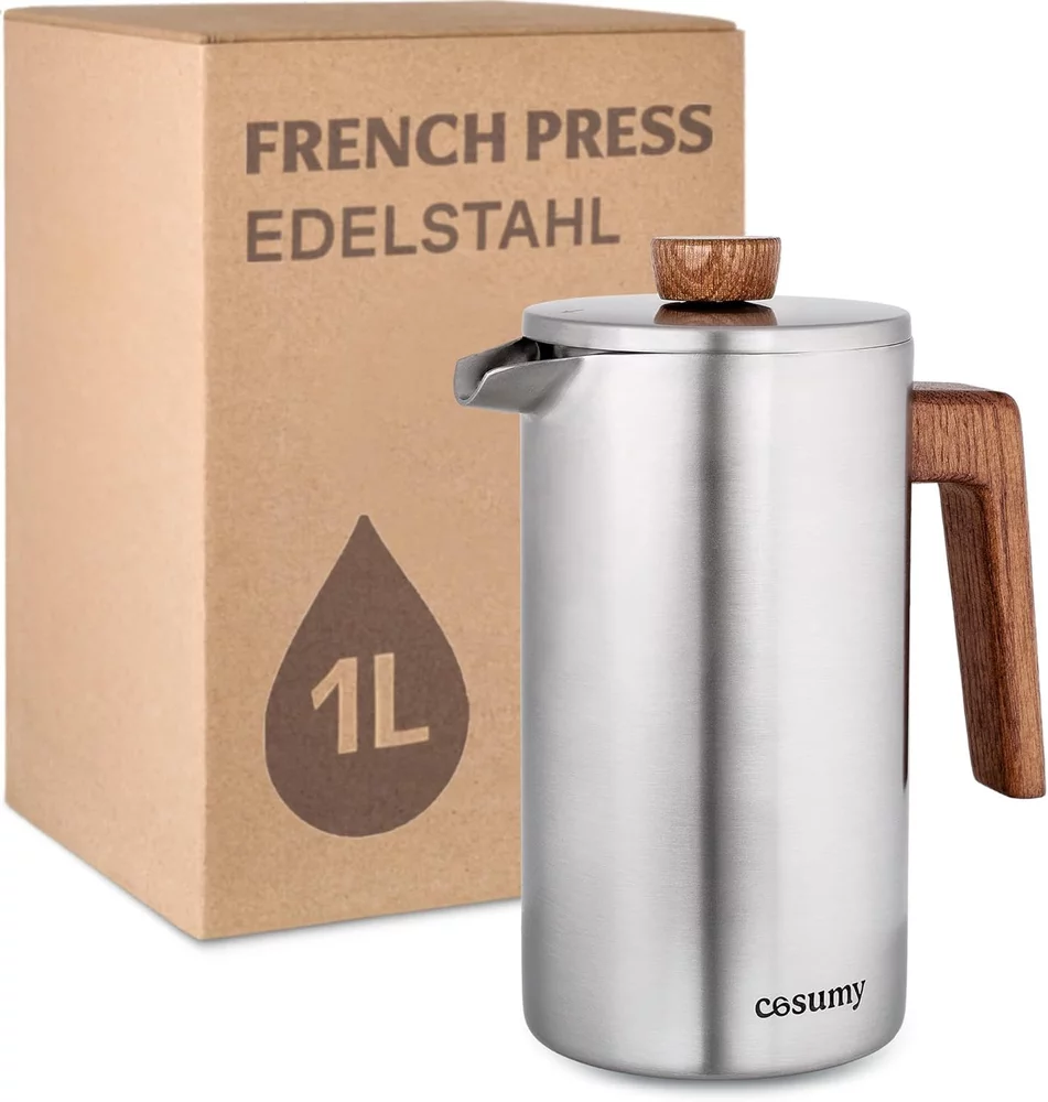 COSUMY French Press Kanne mit Edelstahlfilter