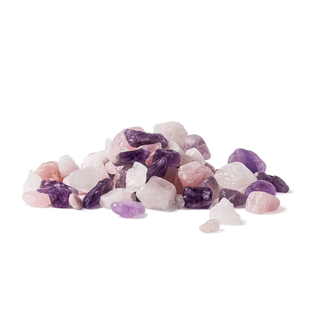 Lotus Vita Wasserfilter, Edle Wassersteine, 700-800g, Bergkristall, Rosenquarz, Amethyst