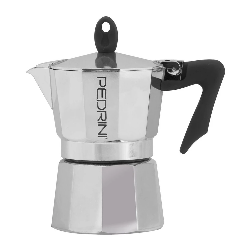 PEDRINI Mokka-Kanne Espressokocher Silber, 230W, Silikondichtung