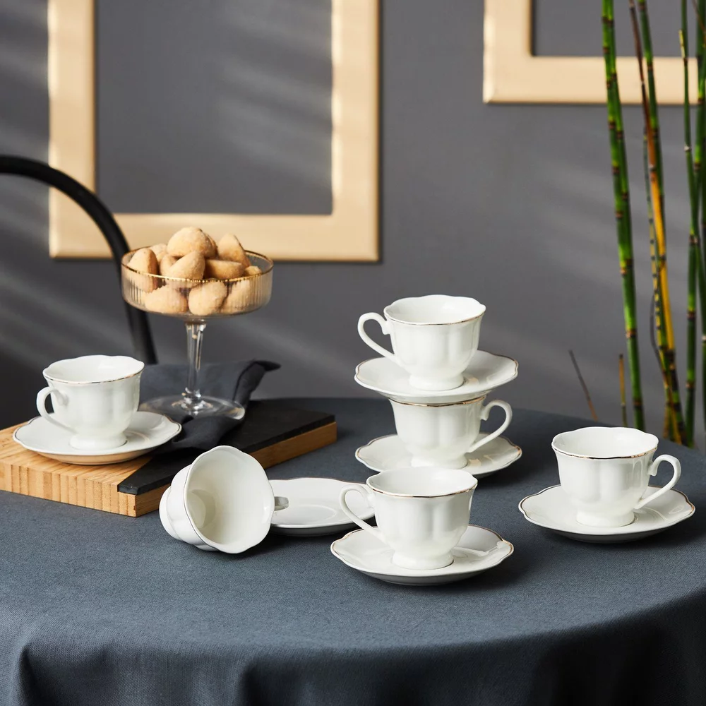 KARACA Bell Kaffeetassen-Set für 6 Personen, 90 ml