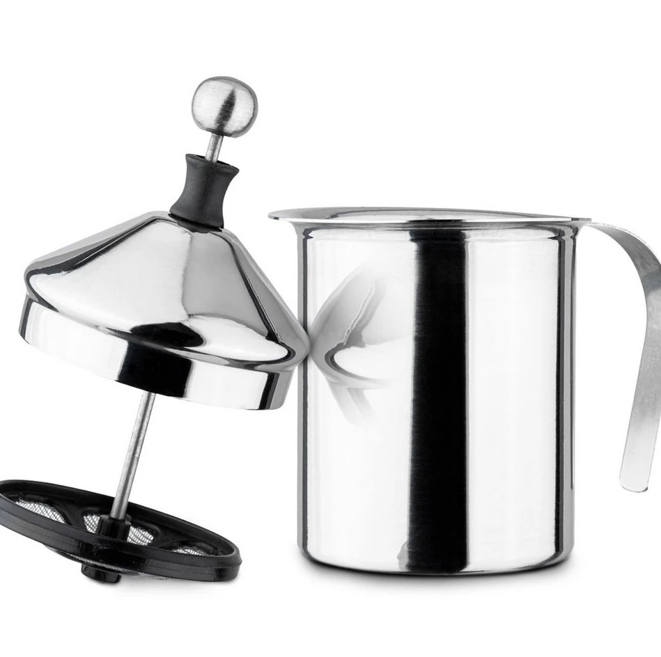 GRAVIDUS Manueller Edelstahl Milchaufschäumer