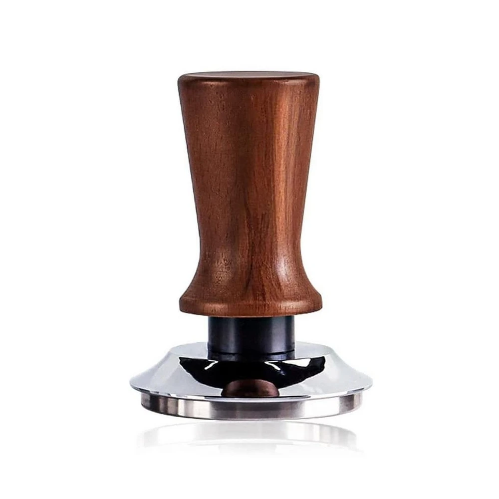 FELIXLEO Tamper Espresso Tamper 51mm, Aluminium-Gewindebasis, Walnuss-Griff