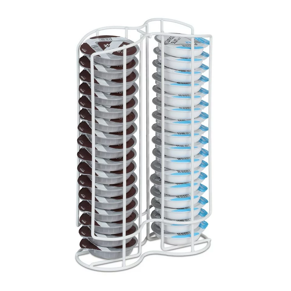 RELAXDAYS Tassimo Kapselhalter für 32 Kapseln, Weiß