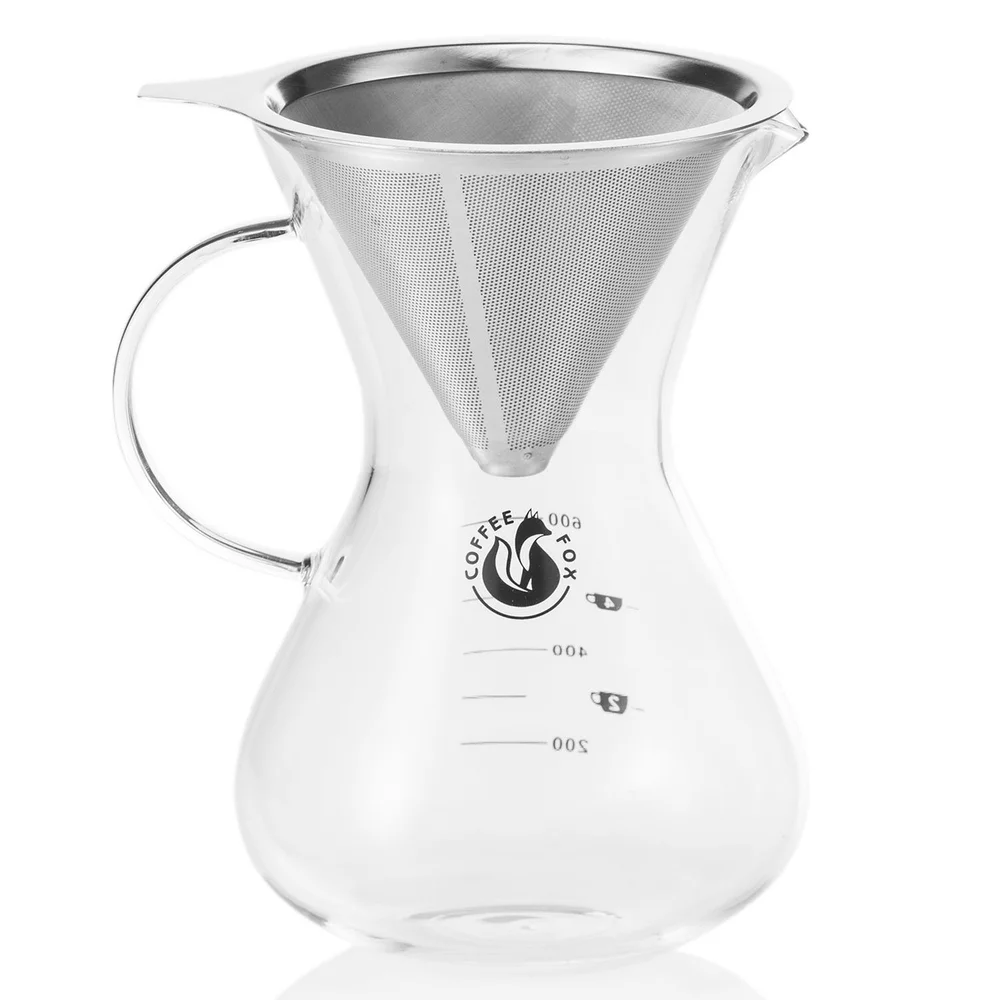 COFFEE FOX Kaffeebereiter Pour Over aus Glas