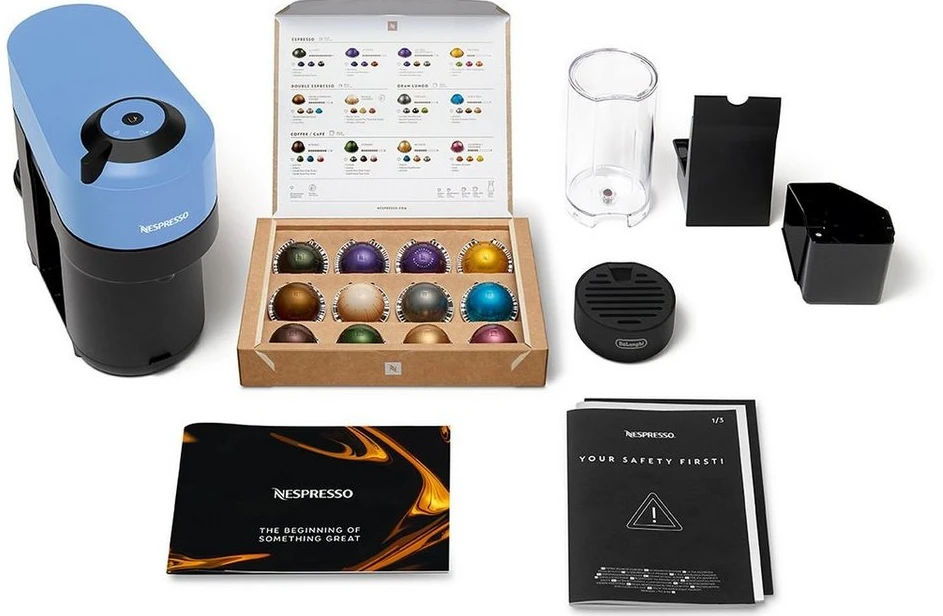 NESPRESSO Kapselmaschine Vertuo Pop ENV90.A, 0.56L, 1260W, Azur