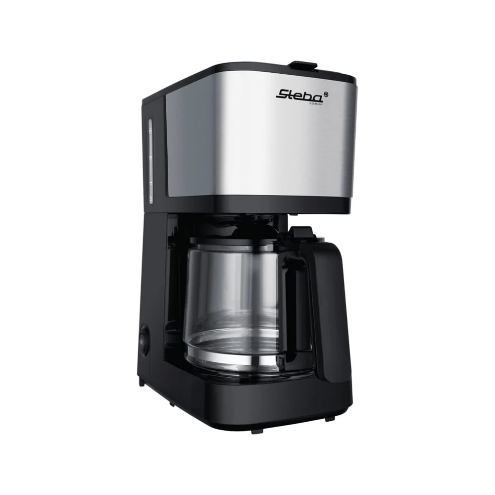 Steba KM F2 Filterkaffeemaschine, 10 Tassen, 750W, Edelstahl, Schwarz
