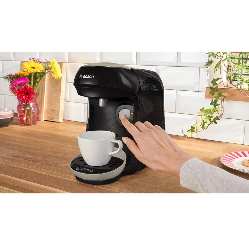 BOSCH Kapselmaschine TASSIMO HAPPY TAS109E, INTELLIBREW™ Technologie, Schwarz