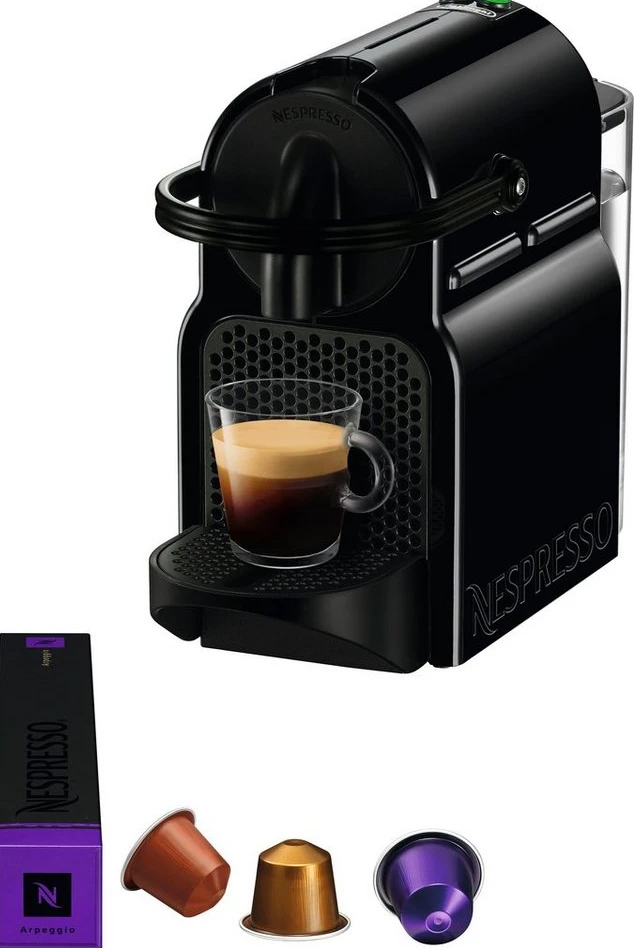 NESPRESSO Kapselmaschine Inissia EN 80.B, 19 bar, 1260W, Schwarz