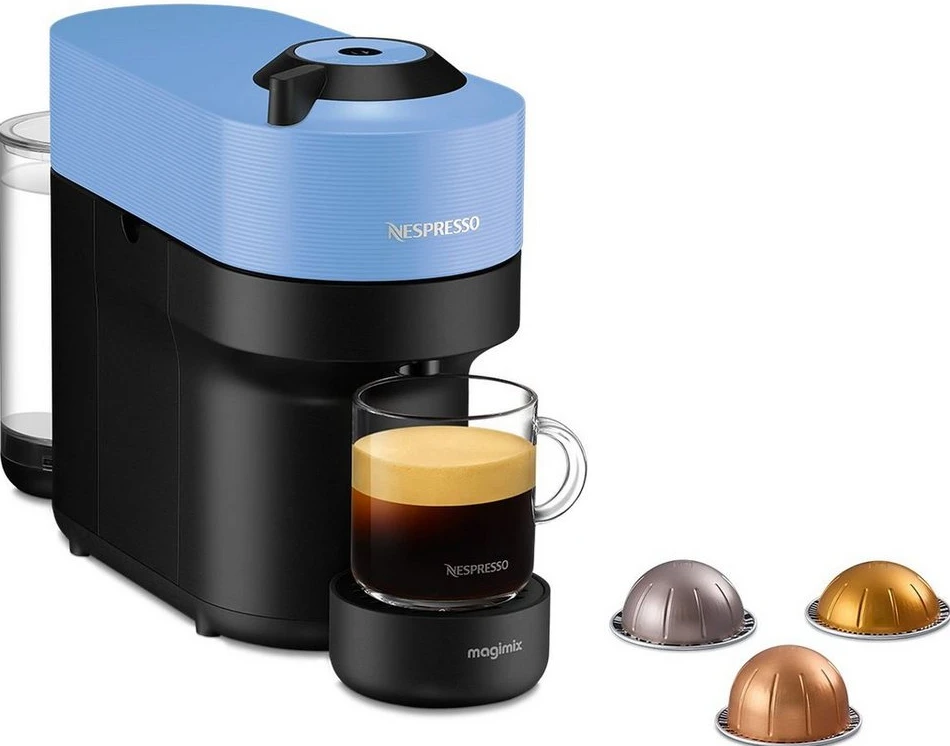 NESPRESSO Kapselmaschine Vertuo Pop ENV90.A, 0.56L, 1260W, Azur